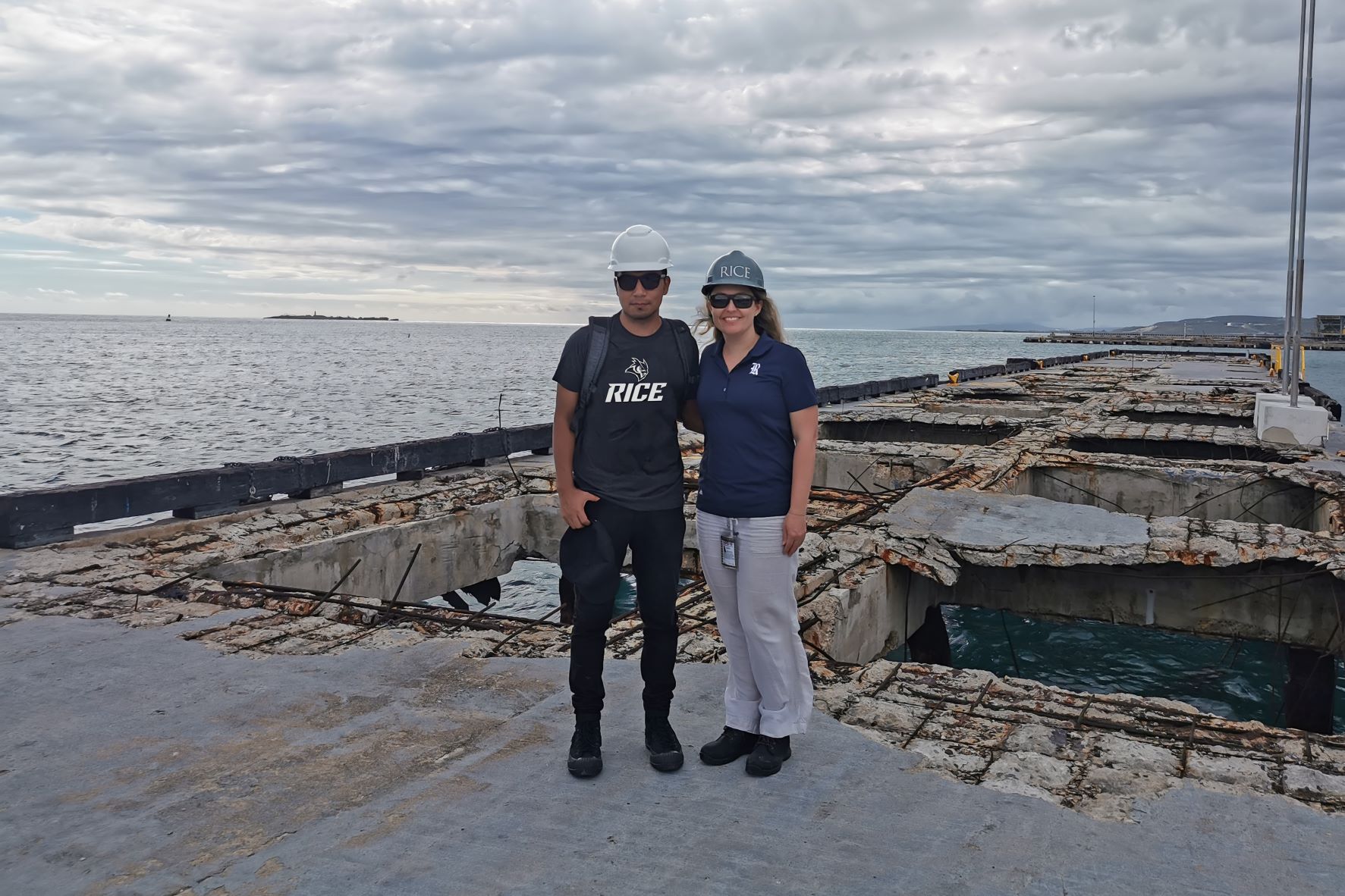 Anibal and Dr. Padgett at Puerto Rico after the M 6.4 earthquake in 2020